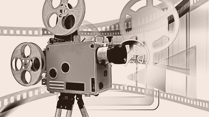 Behind the scenes of a movie